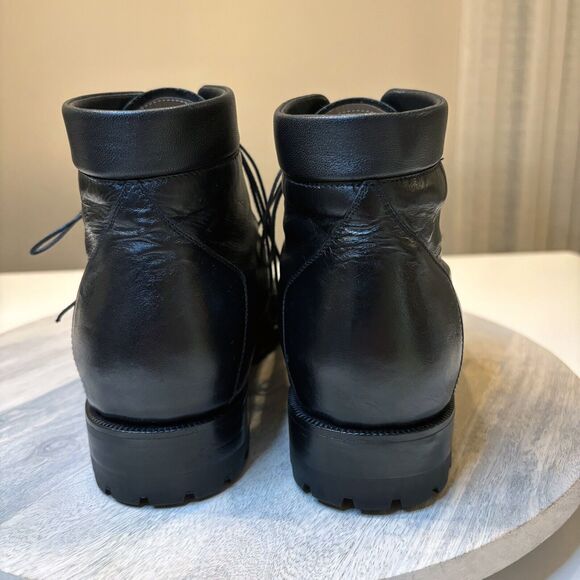 RARE‎ Oliver Moore Men\'s Handmade Black Fine Leather Boots US Size 10